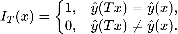 Формула 5. I_T(x) = 1, если категория после перестановки совпадает с исходной, иначе 0